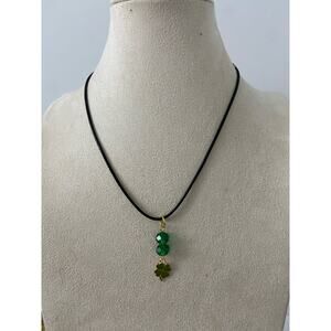 green shamrock pendant necklace